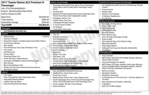 More photos of 2017 Toyota Sienna XLE Premium at Lia Honda Northampton, MA