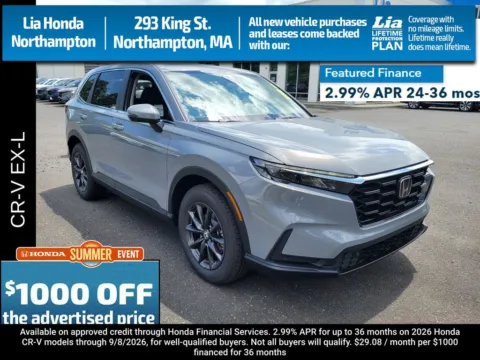 Gray 2026 Honda CR-V EX-L for sale in Northampton, MA