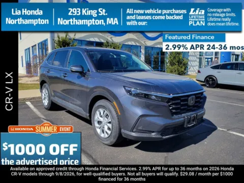 Gray 2026 Honda CR-V LX for sale in Northampton, MA