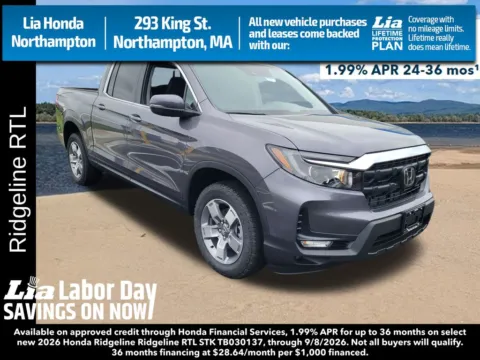 Gray 2026 Honda Ridgeline RTL for sale in Northampton, MA