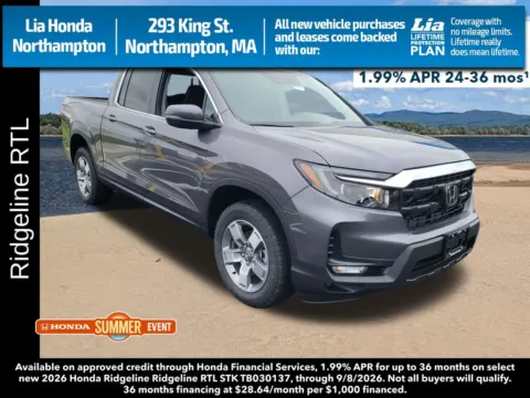 Gray 2026 Honda Ridgeline RTL for sale in Northampton, MA