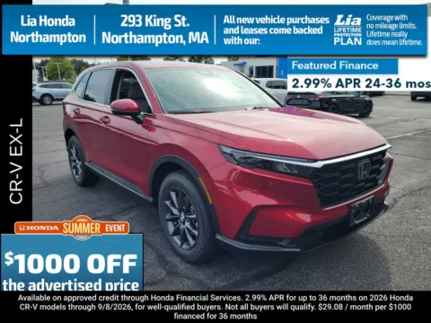 Red 2026 Honda CR-V EX-L for sale in Northampton, MA