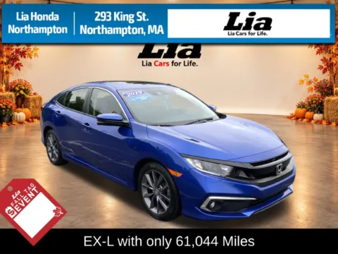 Blue 2019 Honda Civic EX-L for sale in Northampton, MA