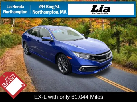 Blue 2019 Honda Civic EX-L for sale in Northampton, MA