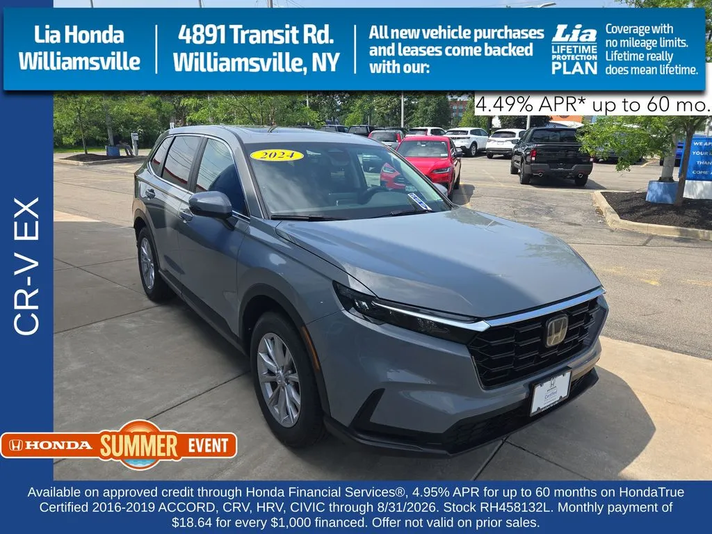 Gray 2024 Honda CR-V EX for sale in Buffalo, NY
