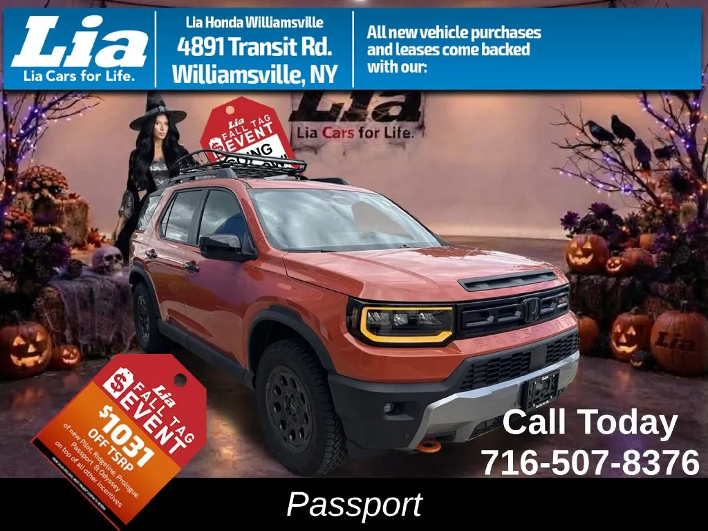 Orange 2026 Honda Passport TrailSport Blackout for sale in Buffalo, NY