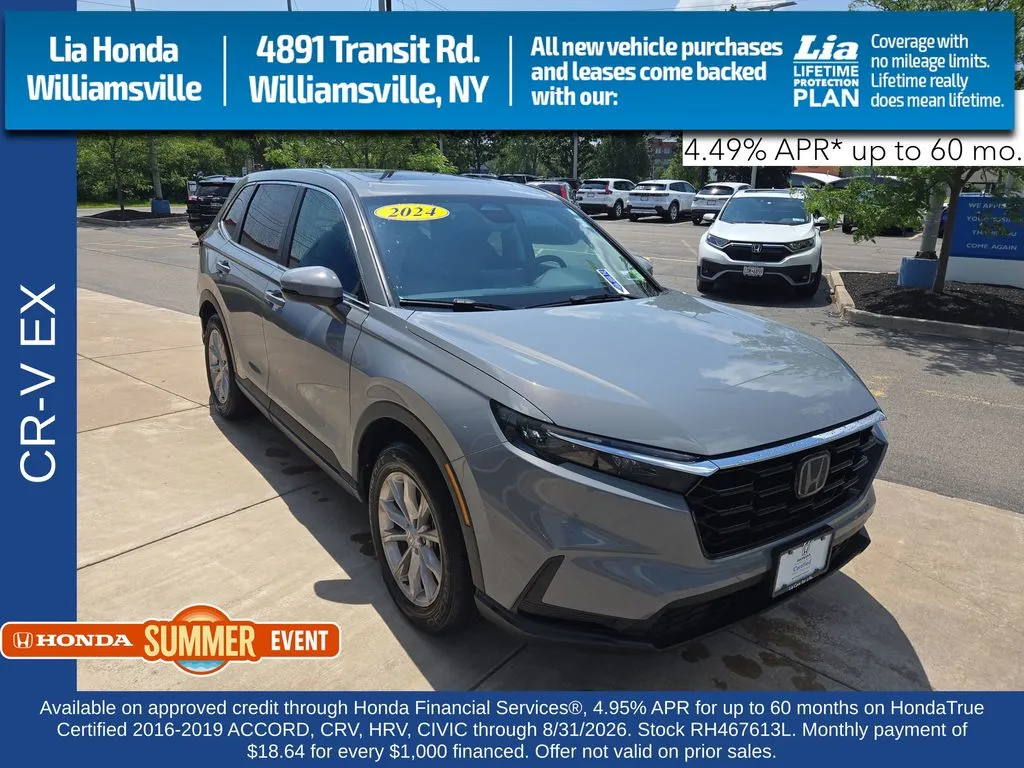 Gray 2024 Honda CR-V EX for sale in Buffalo, NY