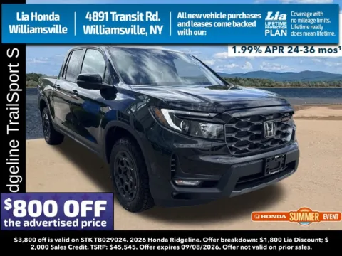 Black 2026 Honda Ridgeline TrailSport+ for sale in Buffalo, NY