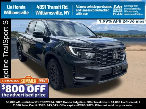 Black 2026 Honda Ridgeline TrailSport+ for sale in Buffalo, NY