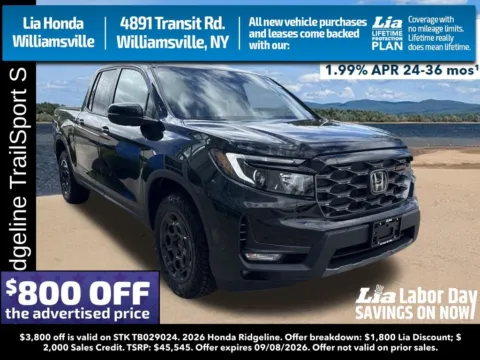 Black 2026 Honda Ridgeline TrailSport+ for sale in Buffalo, NY