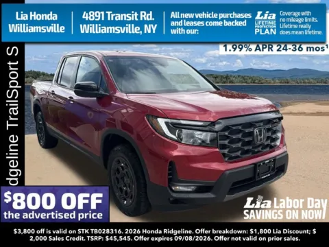 Red 2026 Honda Ridgeline TrailSport+ for sale in Buffalo, NY