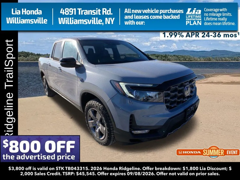 Gray 2026 Honda Ridgeline TrailSport for sale in Buffalo, NY