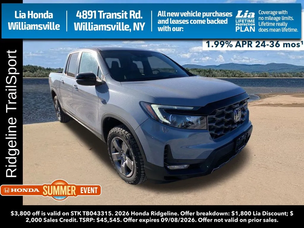 Gray 2026 Honda Ridgeline TrailSport for sale in Buffalo, NY
