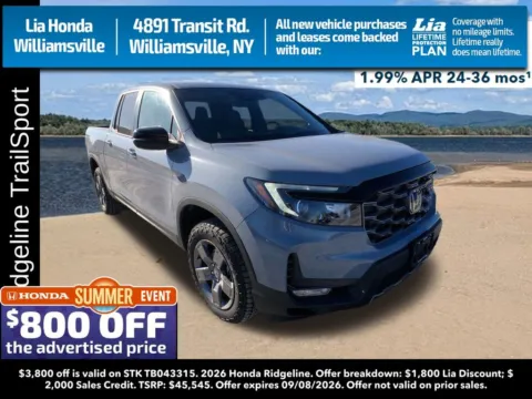 Gray 2026 Honda Ridgeline TrailSport for sale in Buffalo, NY