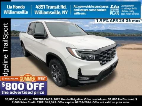 White 2026 Honda Ridgeline TrailSport for sale in Buffalo, NY