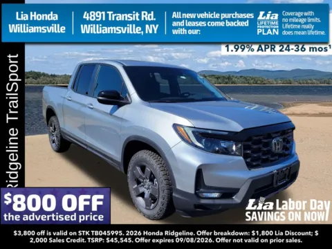 Silver 2026 Honda Ridgeline TrailSport for sale in Buffalo, NY