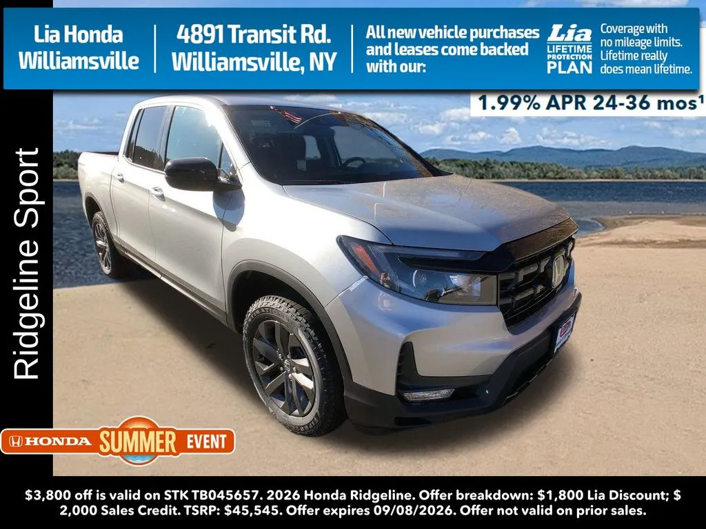 Silver 2026 Honda Ridgeline Sport for sale in Buffalo, NY