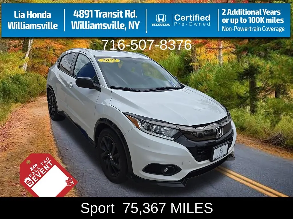 White 2022 Honda HR-V Sport for sale in Buffalo, NY