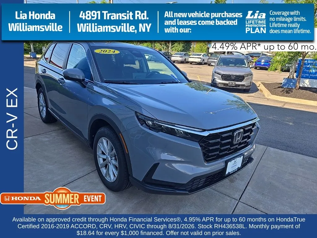Gray 2024 Honda CR-V EX for sale in Buffalo, NY