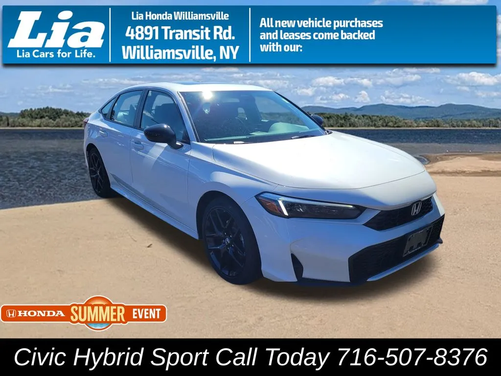 White 2026 Honda Civic Hybrid Sport for sale in Buffalo, NY