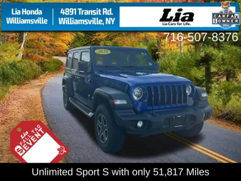 Blue 2020 Jeep Wrangler Unlimited Sport S for sale in Buffalo, NY