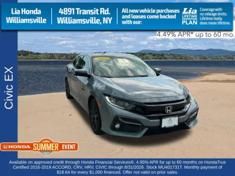 Gray 2021 Honda Civic EX for sale in Buffalo, NY