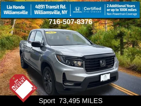 Silver 2021 Honda Ridgeline Sport for sale in Buffalo, NY