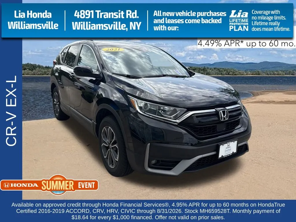Black 2021 Honda CR-V EX-L for sale in Buffalo, NY