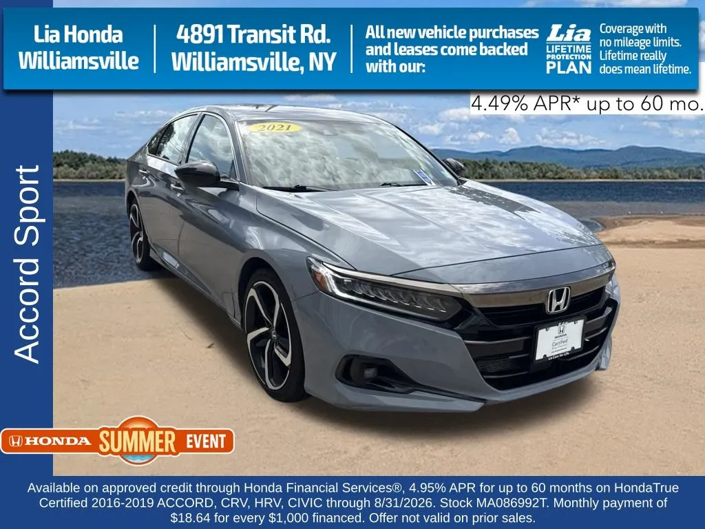 Gray 2021 Honda Accord Sport for sale in Buffalo, NY