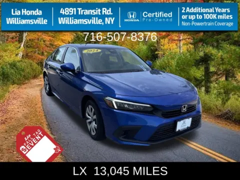 Blue 2024 Honda Civic LX for sale in Buffalo, NY
