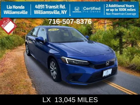 Blue 2024 Honda Civic LX for sale in Buffalo, NY
