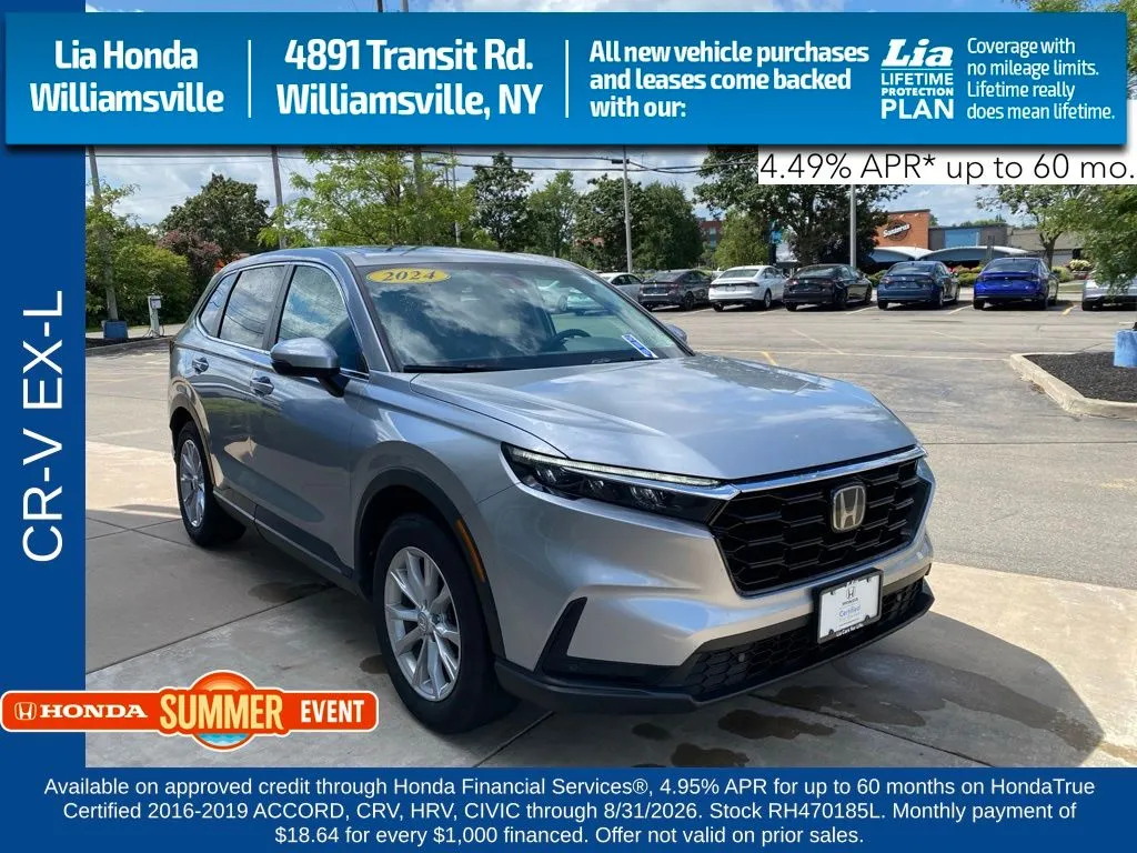Silver 2024 Honda CR-V EX-L for sale in Buffalo, NY