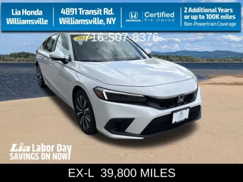 White 2024 Honda Civic EX-L for sale in Buffalo, NY