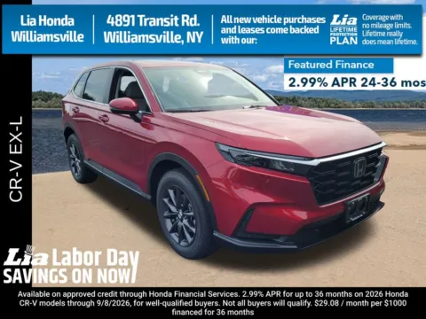Red 2026 Honda CR-V EX-L for sale in Buffalo, NY