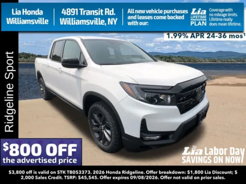 White 2026 Honda Ridgeline Sport for sale in Buffalo, NY