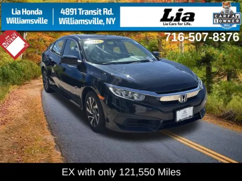 Black 2016 Honda Civic EX for sale in Buffalo, NY