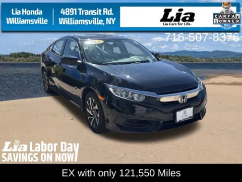Black 2016 Honda Civic EX for sale in Buffalo, NY