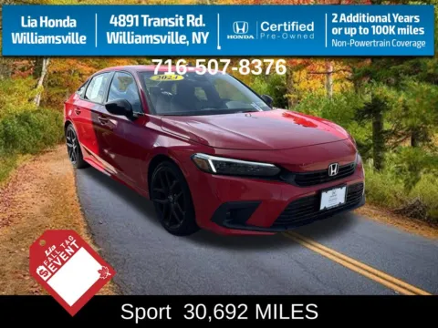 Red 2024 Honda Civic Sport for sale in Buffalo, NY