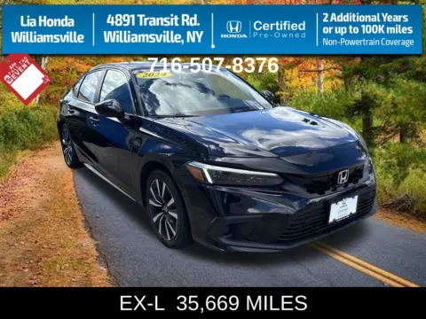 Black 2024 Honda Civic EX-L for sale in Buffalo, NY