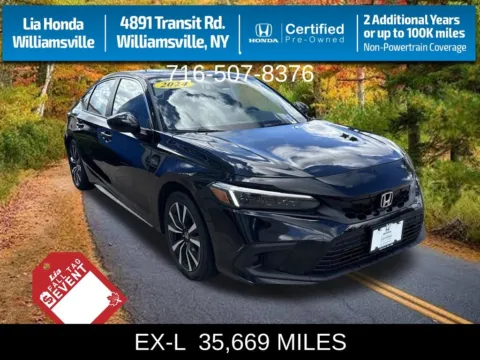 Black 2024 Honda Civic EX-L for sale in Buffalo, NY