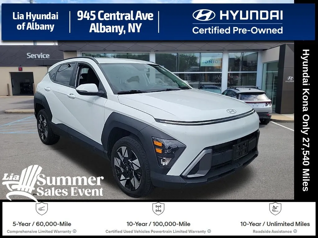 White 2024 Hyundai Kona SEL for sale in Albany, NY