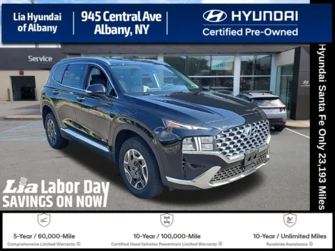 Black 2023 Hyundai Santa Fe Hybrid Blue for sale in Albany, NY