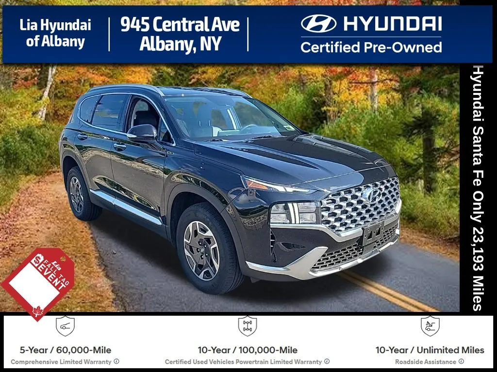 Black 2023 Hyundai Santa Fe Hybrid Blue for sale in Albany, NY