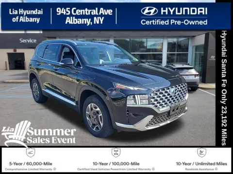 Black 2023 Hyundai Santa Fe Hybrid Blue for sale in Albany, NY