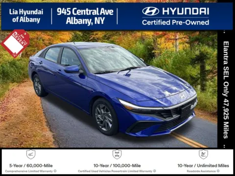 Blue 2024 Hyundai Elantra SEL for sale in Albany, NY