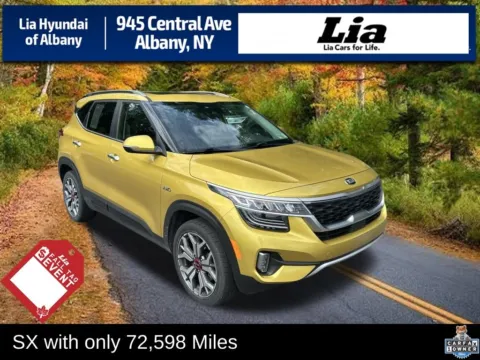 Yellow 2021 Kia Seltos SX for sale in Albany, NY