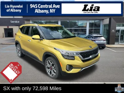 Yellow 2021 Kia Seltos SX for sale in Albany, NY