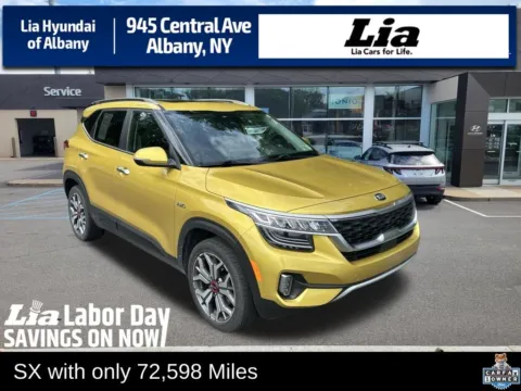 Yellow 2021 Kia Seltos SX for sale in Albany, NY