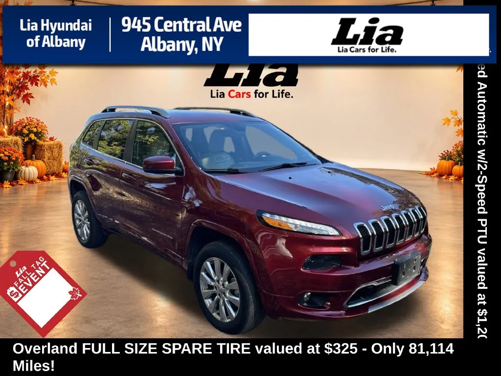 Red 2017 Jeep Cherokee Overland for sale in Albany, NY