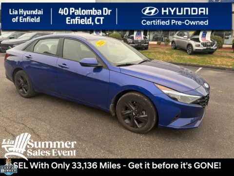Blue 2023 Hyundai Elantra SEL for sale in Enfield, CT